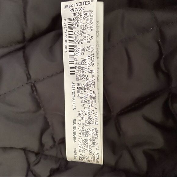 Zara ~ trf outerwear ~ Women’s Black Puffer Jacket ~ Fur Trimmed Hood ~ size Sm - Picture 10 of 16